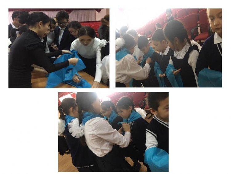 «Жас Қыран» Республикалық бірыңғай балалар мен жасөспірімдер ұйымына  салтанатты қабылдау рәсімі