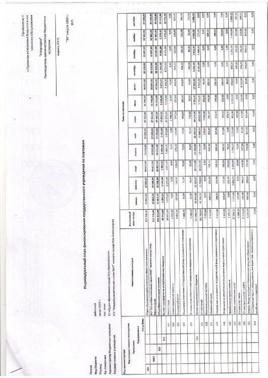 Индивидуальный план финансирования государственного учреждения по платежам