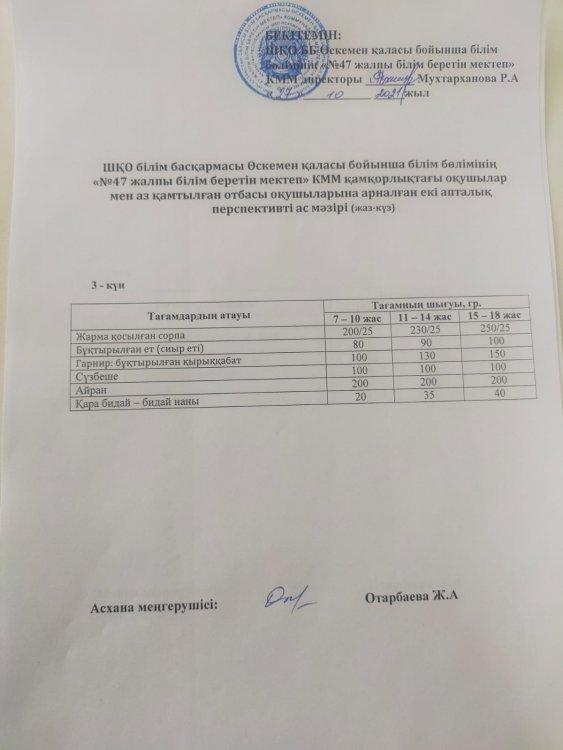 27.10.2021 ас мәзірі